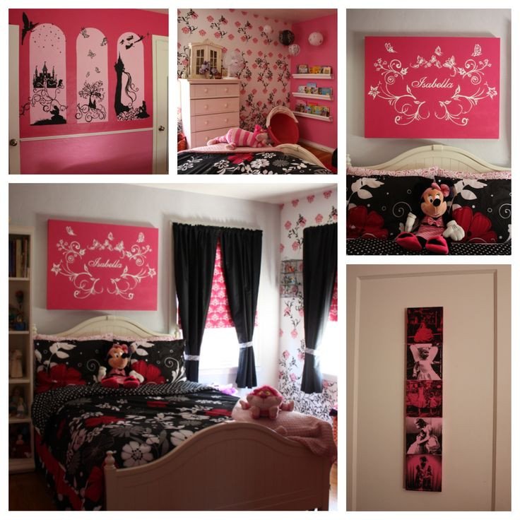 Disney Home Decor for Adults Unique the Pleted Bedroom Pink and Black Disney themed Diy Home Decor Wall Mural Disney