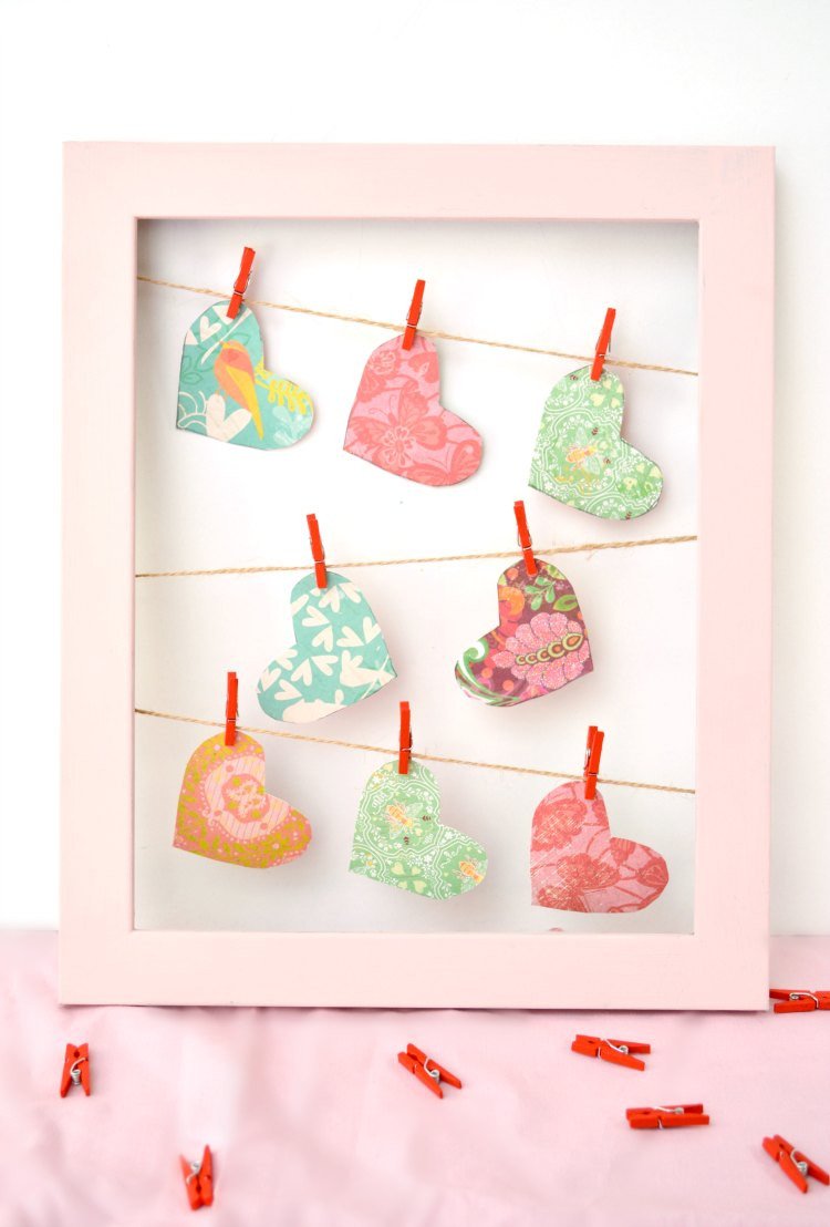 Diy Craft for Home Decor Awesome Valentine S Day Clothesline Heart Frame Decor Diy Craft Project