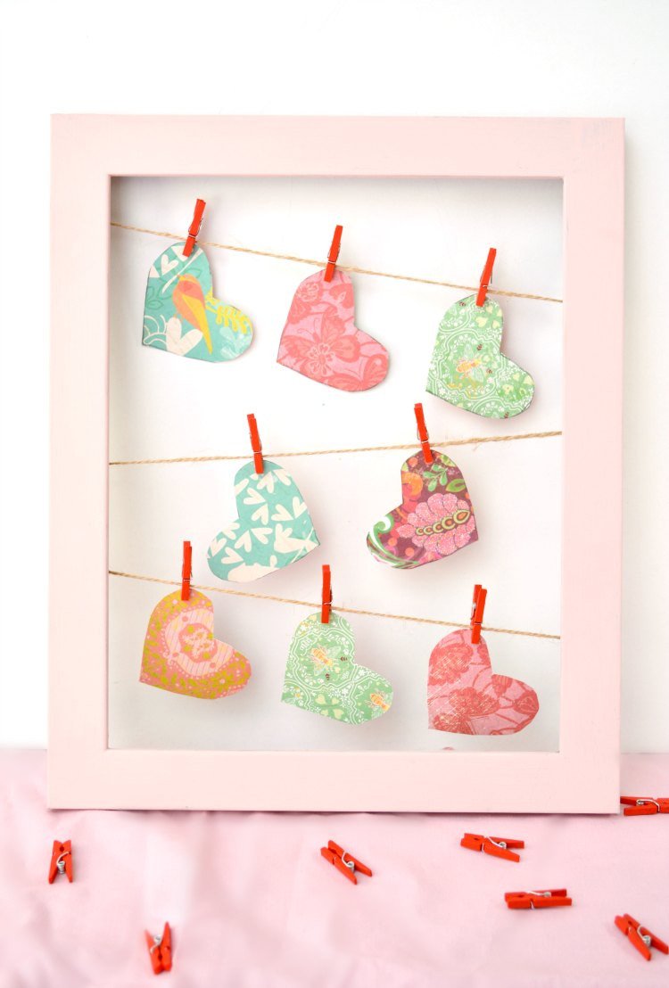 Diy Craft for Home Decor Awesome Valentine S Day Clothesline Heart Frame Decor Diy Craft Project