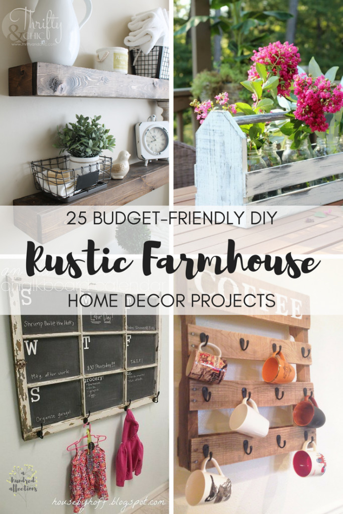 Diy Projects for Home Decor Inspirational 25 Bud Friendly Diy Rustic Farmhouse Home Decor Projects A Hundred Affections