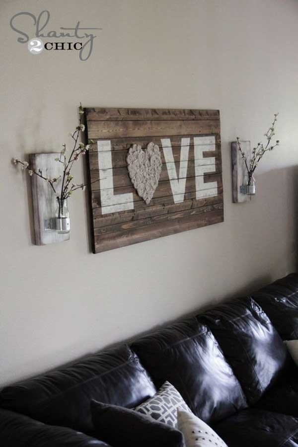 Diy Rustic Living Room Decor Best Of 20 Recycled Pallet Wall Art Ideas for Enhancing Your Interior