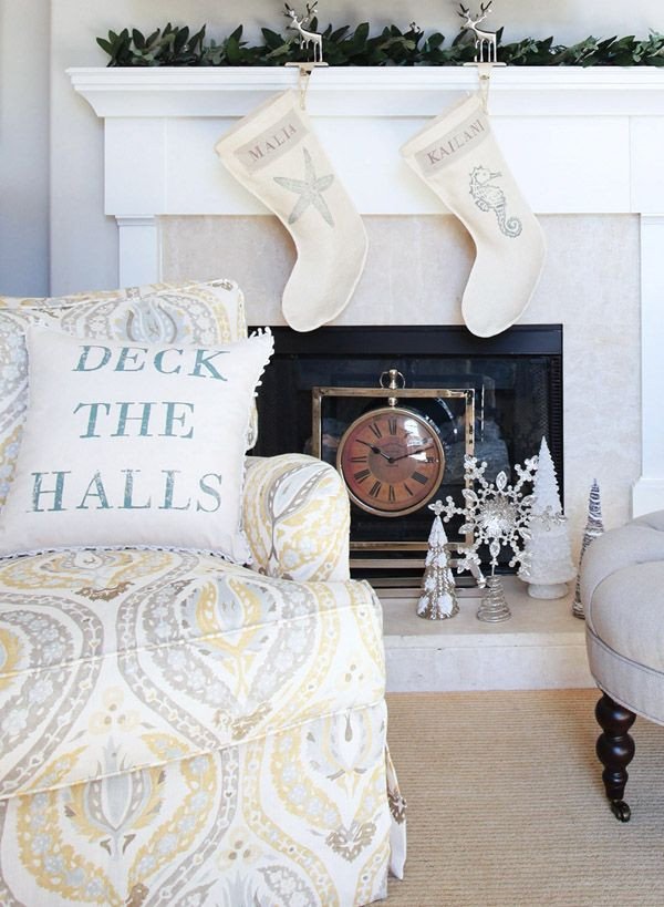 Diy Websites for Home Decor Luxury Es Nest Holiday Seashell Collection Stockings Accent Pillow Diy Faux Fireplace