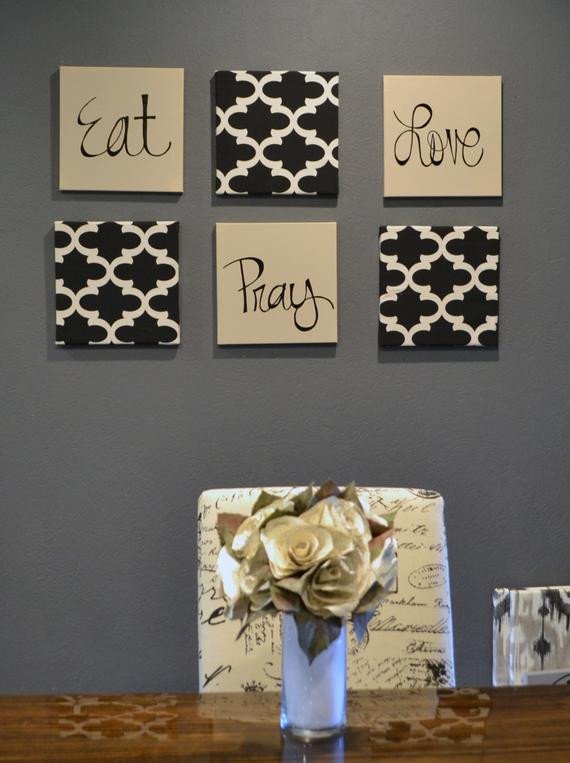 Eat Pray Love Kitchen Decor Fresh Eat Pray Love Wall Art Pack Of 6 Canvas Wall Hangings Hand