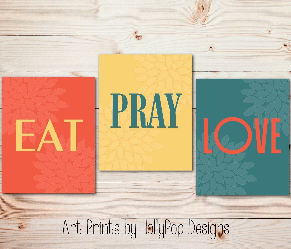 Eat Pray Love Kitchen Decor Unique Modern Kitchen Trio Kitchen Wall Art Eat Pray Love