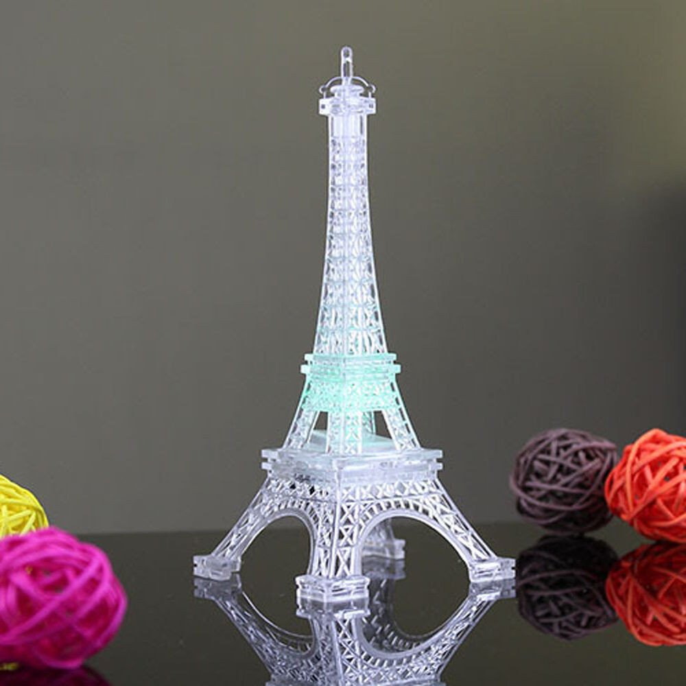 Eiffel tower Decor with Lights Awesome Eiffel tower Led Color Changing Night Light Wedding Bedroom Decorate Hot