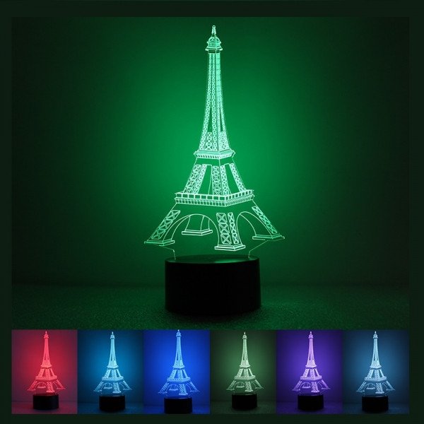 Eiffel tower Decor with Lights Best Of Creative 3d Eiffel tower Shape 7 Color Led Night Light Usb Table Desk Lamp Decor