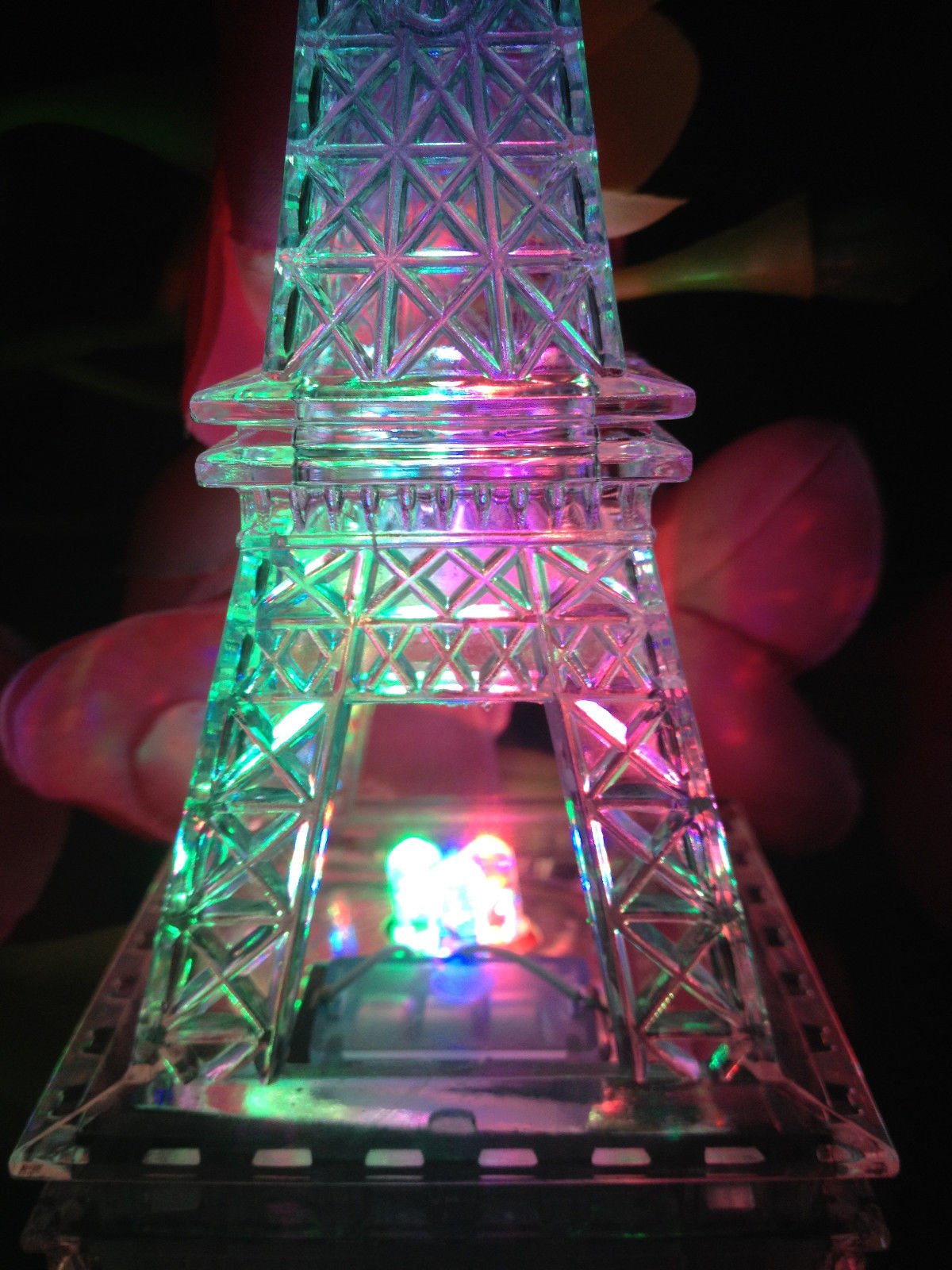 Eiffel tower Decor with Lights Inspirational 9 Inch Light Up Acrylic Led Eiffel tower souvenir W Build In Multicolor Led Lights Battery