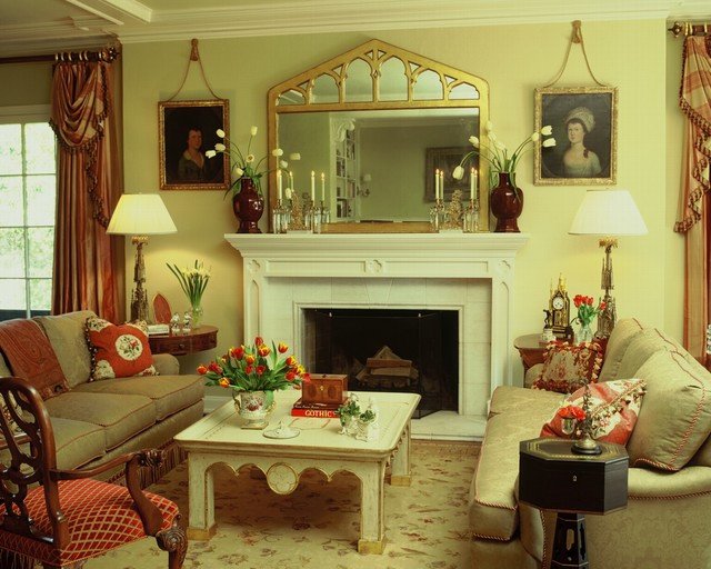 English Traditional Living Room New English Style Estate Traditional Living Room Los Angeles by White Webb