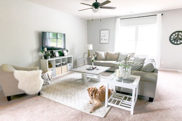 Our Neutral Modern Farmhouse Living Room