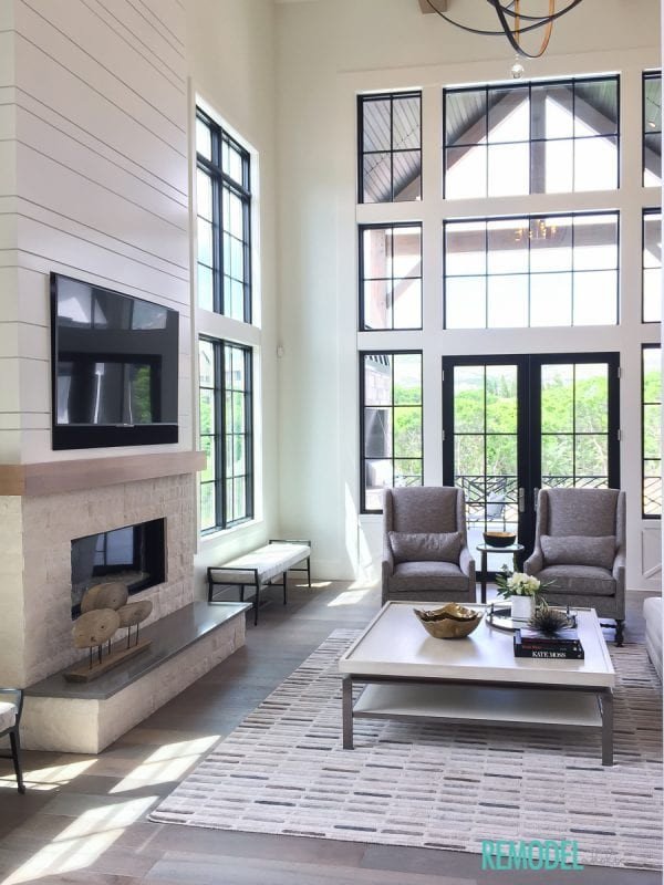 Farmhouse Contemporary Living Room New Remodelaholic