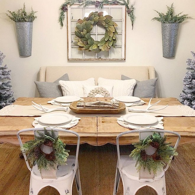 Farmhouse Dining Room Wall Decor New Christmas &amp; Interior Decorating Ideas Home Bunch Interior Design Ideas