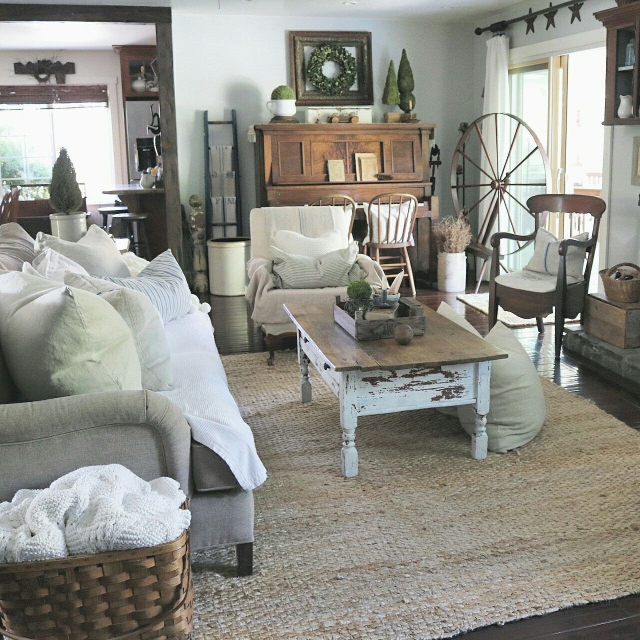 Farmhouse Living Room with Rug New Farmhouse Living Room at Home On Sweetcreek Decoration for the Piano