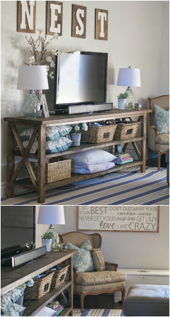 Farmhouse Tv Stand Design Ideas and Decor Beautiful Give Your Media Center A Diy Makeover with these 10 Creative Projects Diy &amp; Crafts