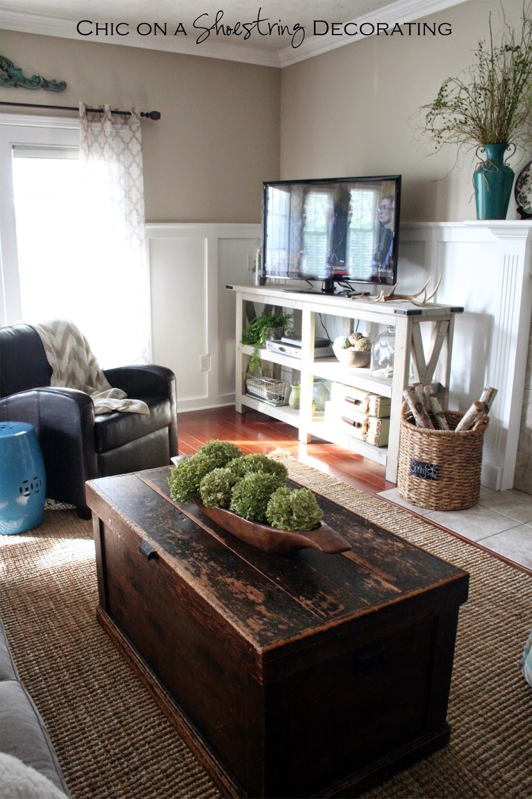 Farmhouse Tv Stand Design Ideas and Decor Lovely Chic On A Shoestring Decorating My Farmhouse Chic Living Room Reveal