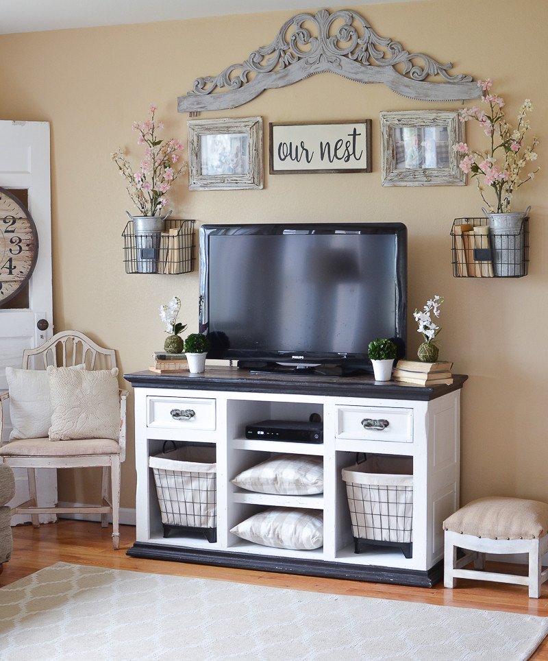 Farmhouse Tv Stand Design Ideas and Decor Unique Easy Farmhouse Style Tv Stand Makeover Little Vintage Nest