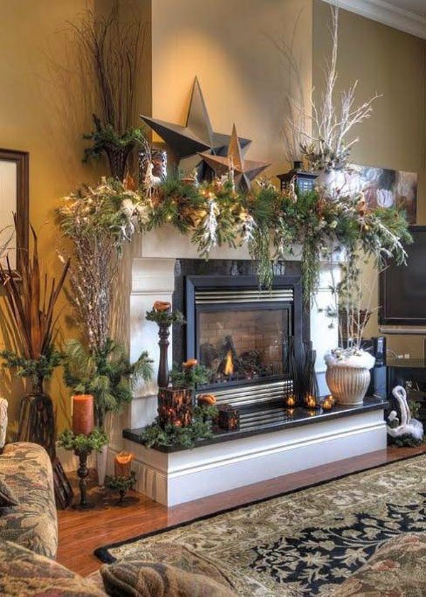 Fireplace Mantel Decor Ideas Home Awesome 18 Magical Christmas Mantelpiece Decorations