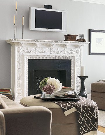 Fireplace Mantel Decor with Tv Elegant Decorating Around the Television the Decorologist