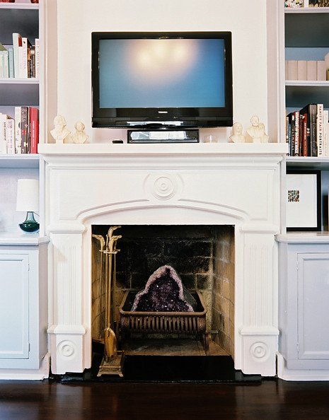 Fireplace Mantel Decor with Tv Elegant Tv Above the Fireplace — the Place Home