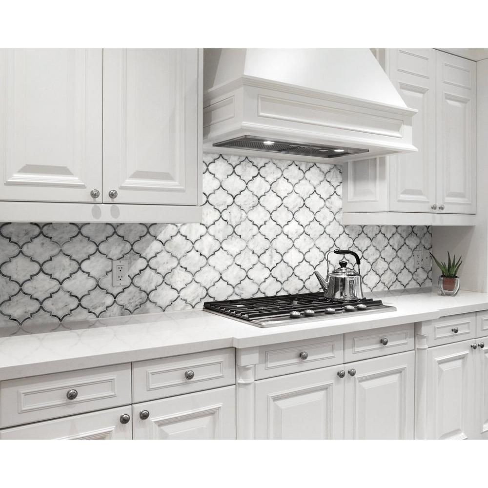 Floor and Decor Kitchen Backsplash Lovely Provence Carrara Water Jet Cut Marble Mosaic 12in X 12in