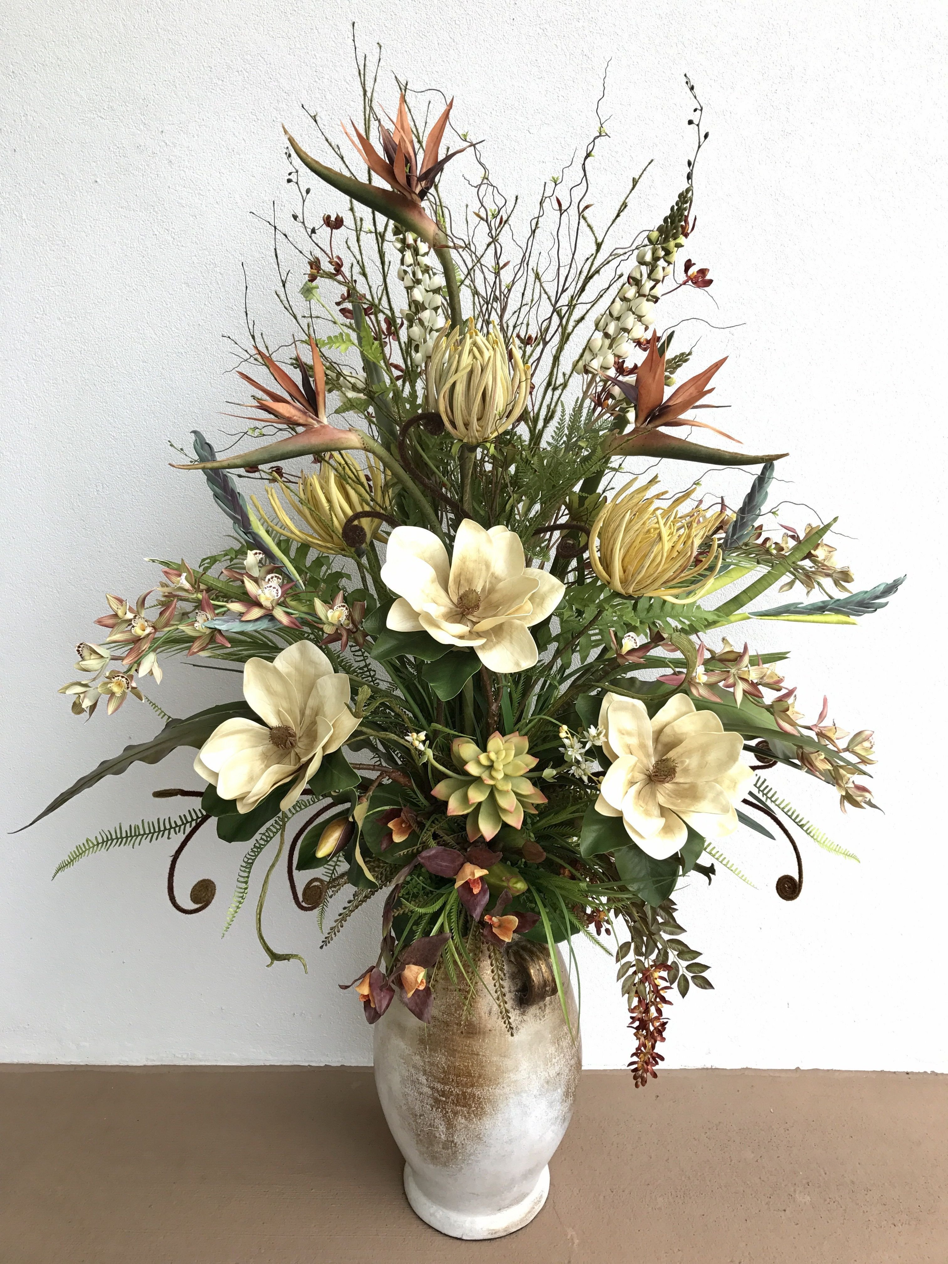 Flower Arrangements for Home Decor Best Of 6ft Tall Magnolia Floral Arrangement Designed by Arcadia Floral and Home Decor