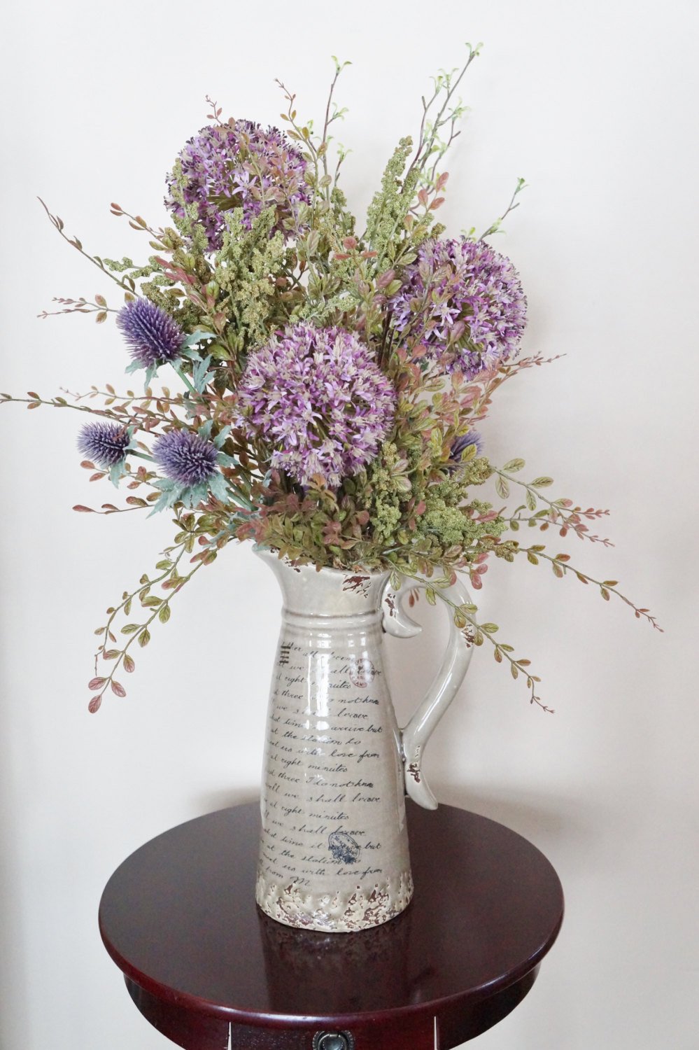 Flower Arrangements for Home Decor Inspirational Flower Arrangement Home Decor Allium Rustic Arrangement