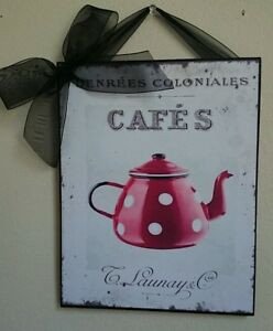 French Country Kitchen Wall Decor Beautiful Red Poka Dot Coffee Kitchen French Shabby Country Chic Wall Decor Sign