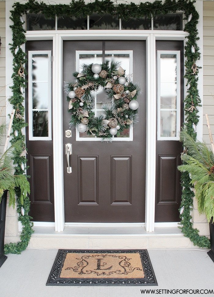 Front Door Decor for Winter Awesome Christmas Home tour Setting for Four