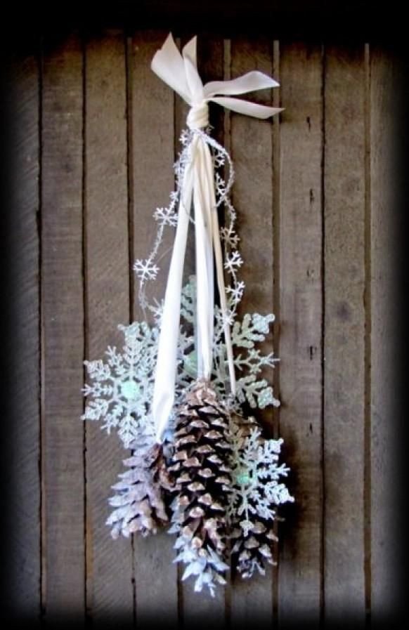 Front Door Decor for Winter Best Of Winter Wonderland Frosted Pine Cones Snowflakes Easy Diy for the Front Door