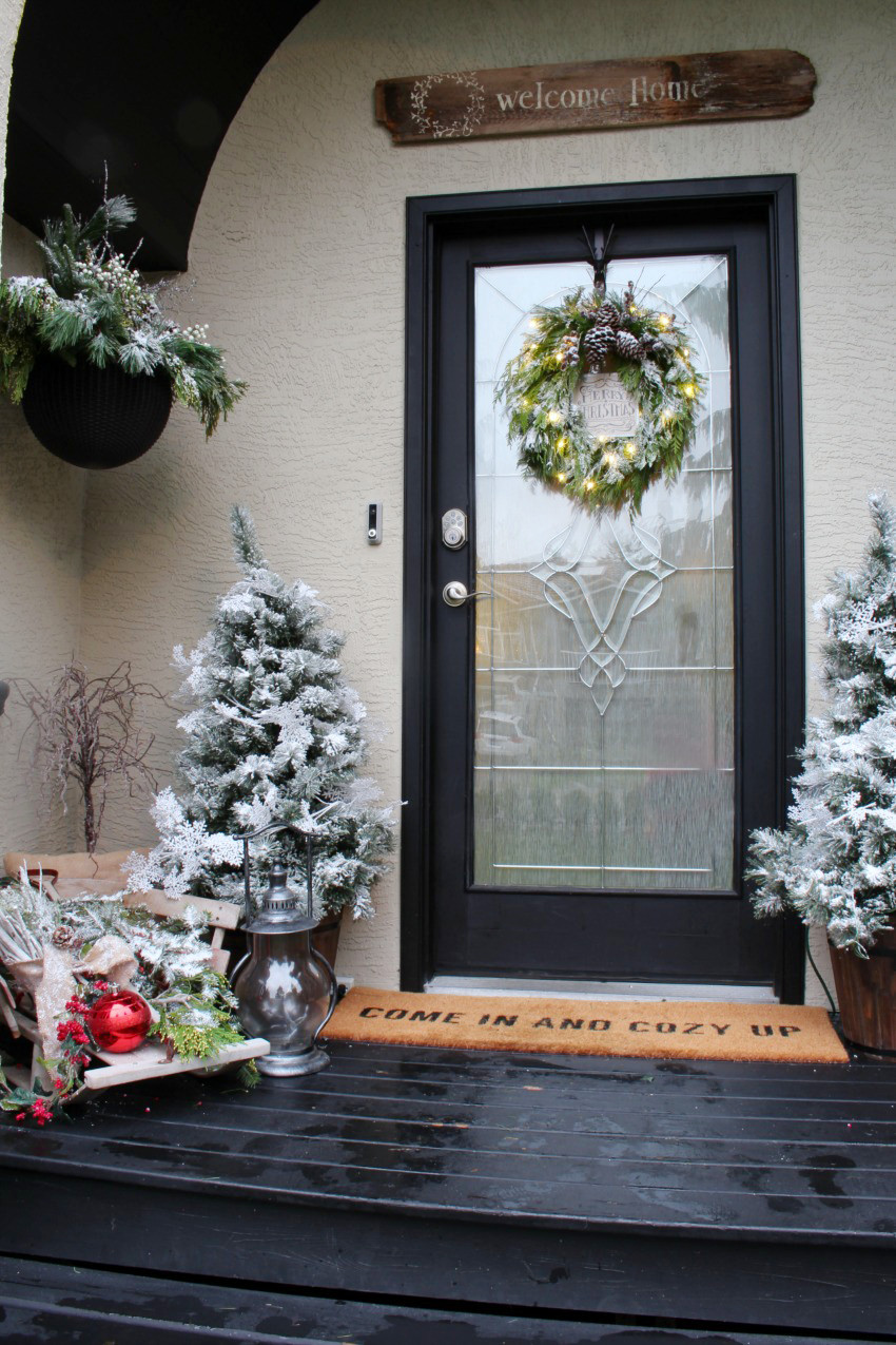 Front Door Decor for Winter Unique 10 Christmas Front Door Decor Ideas Day 11 12 Days Of Christmas Blog Hop