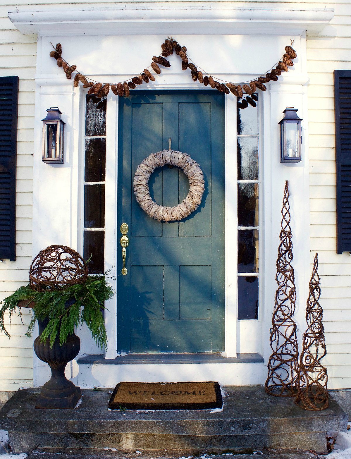 Front Door Decor for Winter Unique Post Christmas Winter Front Door Decor and A Plea Home Glow Design