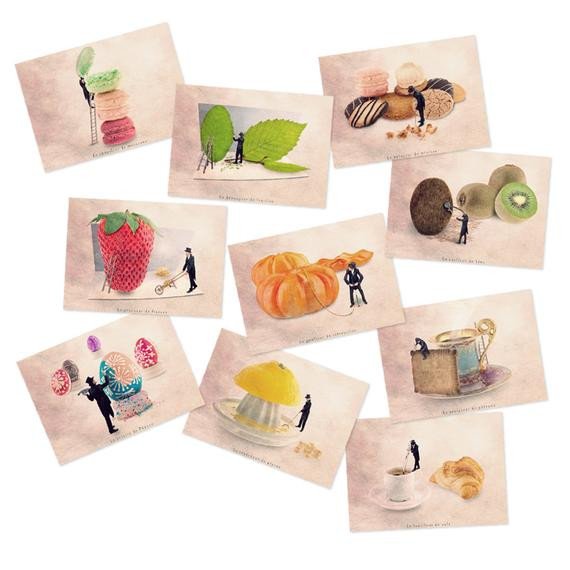 Fruit themed Kitchen Decor Collection Beautiful Postcard Set Food themed Art Postcards Food by Graphydream