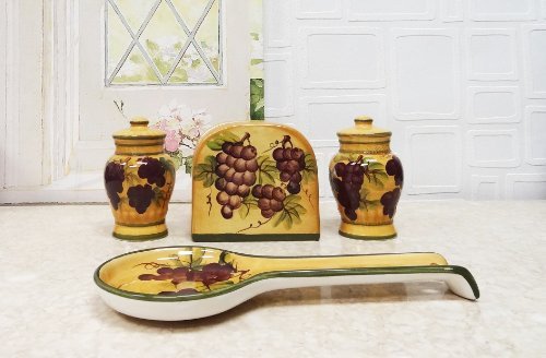 Fruit themed Kitchen Decor Collection Fresh Tuscany Grapes Kitchen Decor