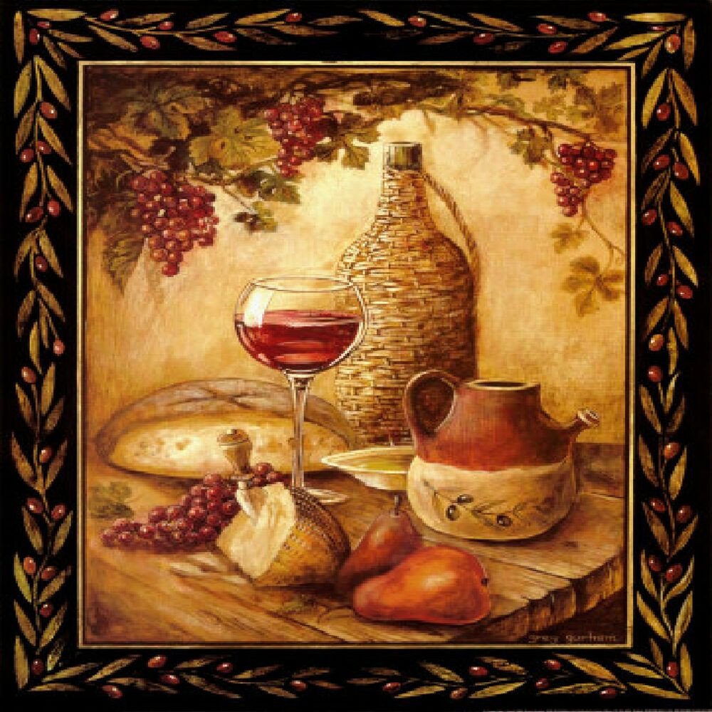 Fruit themed Kitchen Decor Collection Unique Tuscan Wine &amp; Grapes I Italian Kitchen theme Decor Square Coaster Set Of 4