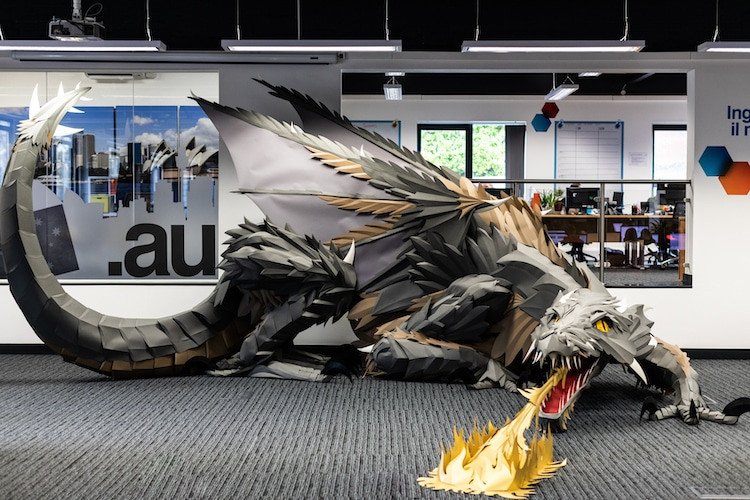 Game Of Thrones Office Decor New Game Of Thrones Inspired Dragon Art Created From 1 200 Sheets Of Paper