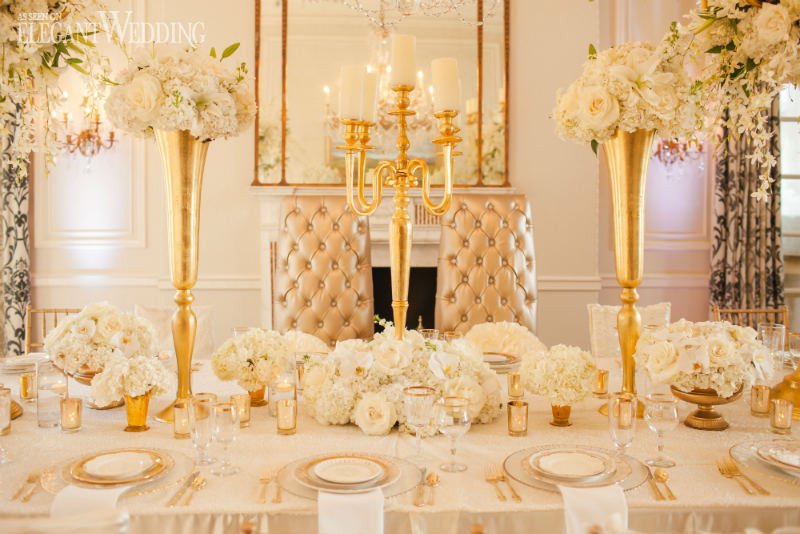 Gold and Ivory Wedding Decor Beautiful Glamorous Gold and Ivory Wedding theme