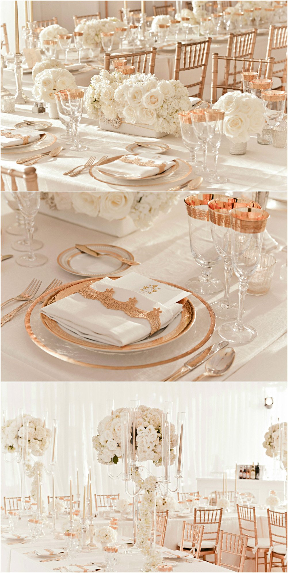 Gold and Ivory Wedding Decor Lovely Rose Gold and Ivory Wedding Reception Decor