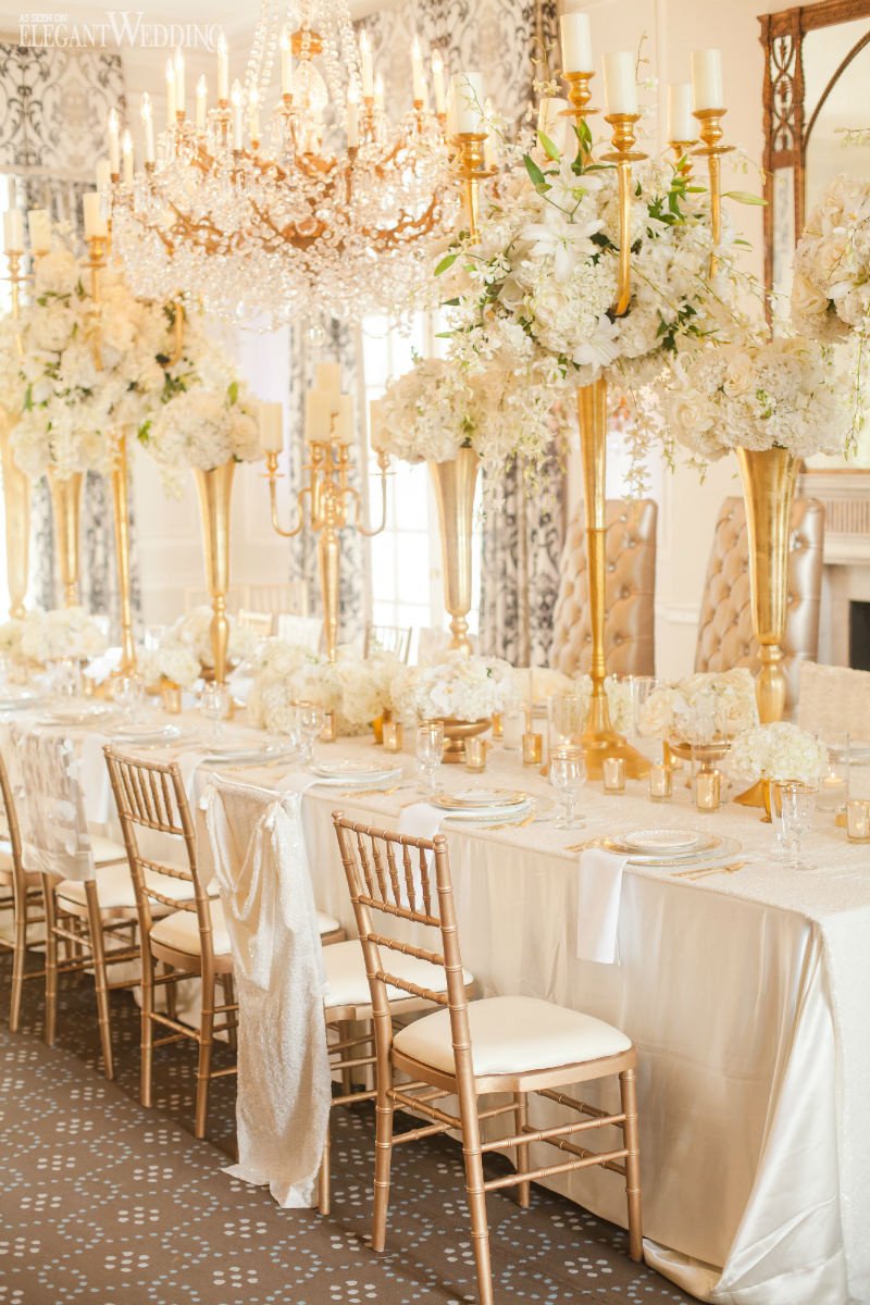 Gold and Ivory Wedding Decor Unique Glamorous Gold and Ivory Wedding theme