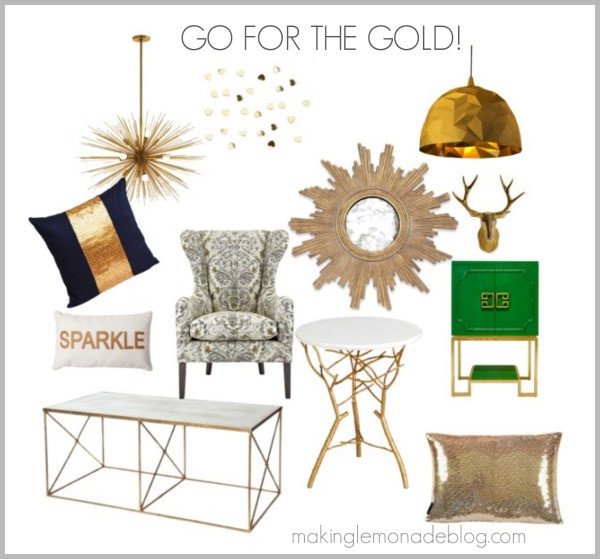 Gold and Silver Home Decor Inspirational Go for the Gold and Silver Bronze Copper