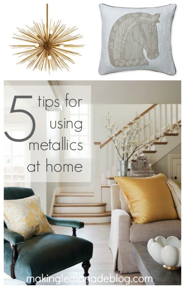 Gold and Silver Home Decor Unique 5 Tips for Using Metallics at Home