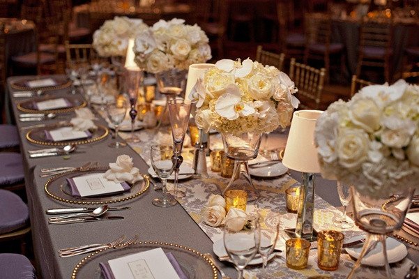 Gold and Silver Wedding Decor Awesome Modern Purple &amp; Gold Hollywood themed Wedding Inside Weddings