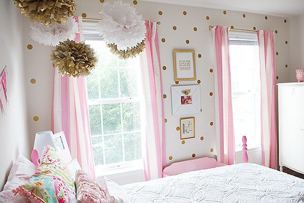 Gold and White Bedroom Decor New Girl S Room In Pink White Gold Decor