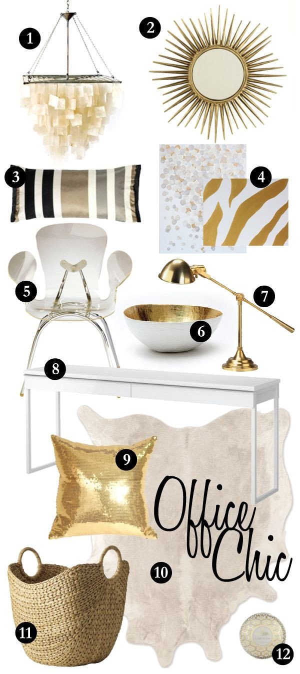 Gold and White Office Decor Awesome Fice Chic A White &amp; Gold Affair My Home 2014