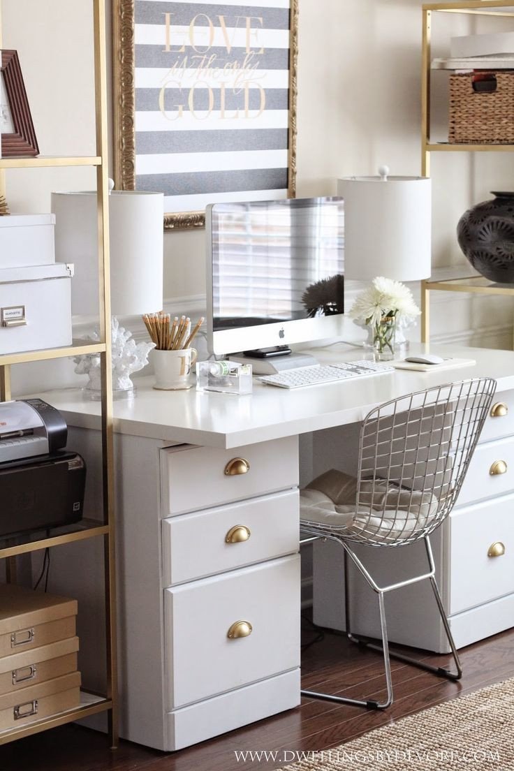 Gold and White Office Decor Best Of White Black &amp; Gold Office Fice Style In 2019