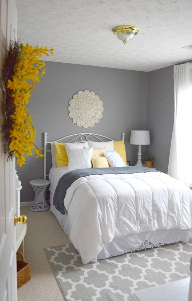 Gray and Yellow Bedroom Decor Inspirational Guest Bedroom Gray White and Yellow Guest Bedroom Frugal Homemaker