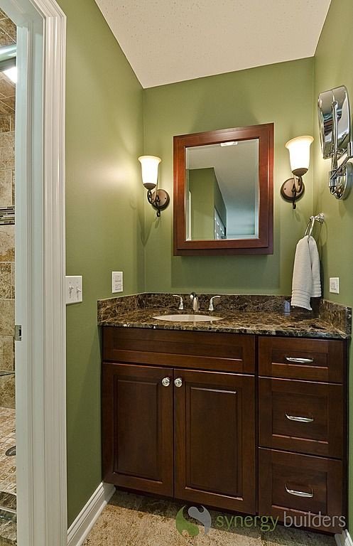 Green and Brown Bathroom Decor Awesome Craftsman 3 4 Bathroom Sconces Green with Dark Brown Cabinets Bathroom Pinterest