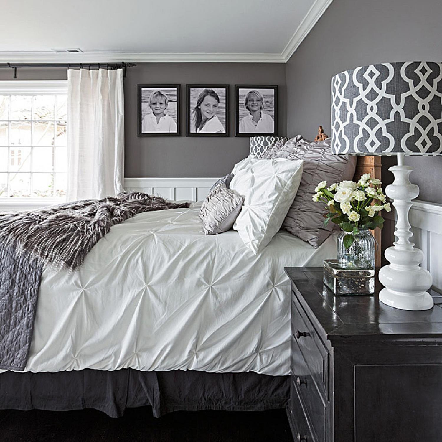 Gorgeous Gray and White Bedrooms