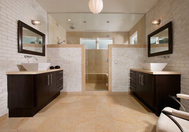 His and Her Bathroom Decor Luxury His and Hers Bath Contemporary Bathroom New orleans by Kenneth Brown Design