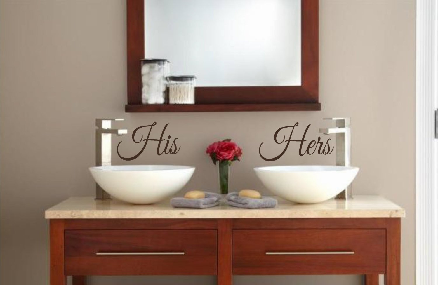 His and Her Bathroom Decor Luxury His Hers Vinyl Wall Decal Bathroom Bedroom Wedding Decor