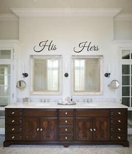 His and Hers Bathroom Decor New His and Hers Vinyl Wall Decal Sticker Bathroom Decoration Wedding Decor Cute