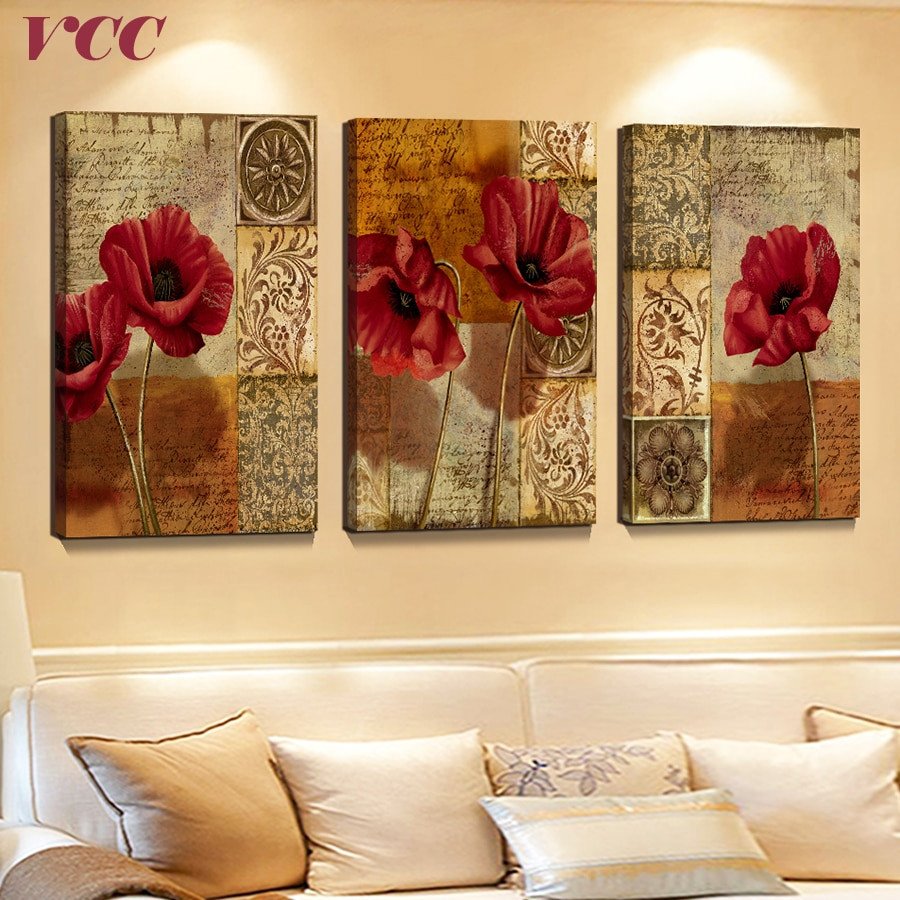 Home Interior Pictures Wall Decor Fresh 3 Piece Canvas Art Flowers Paintings the Wall Wall Art Canvas Painting Canvas Prints Wall